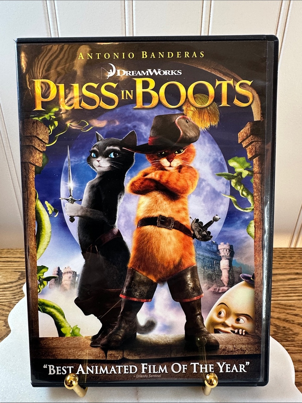 DreamWorks Puss in Boots Cat Toy Cover - Orange, Black & Blue